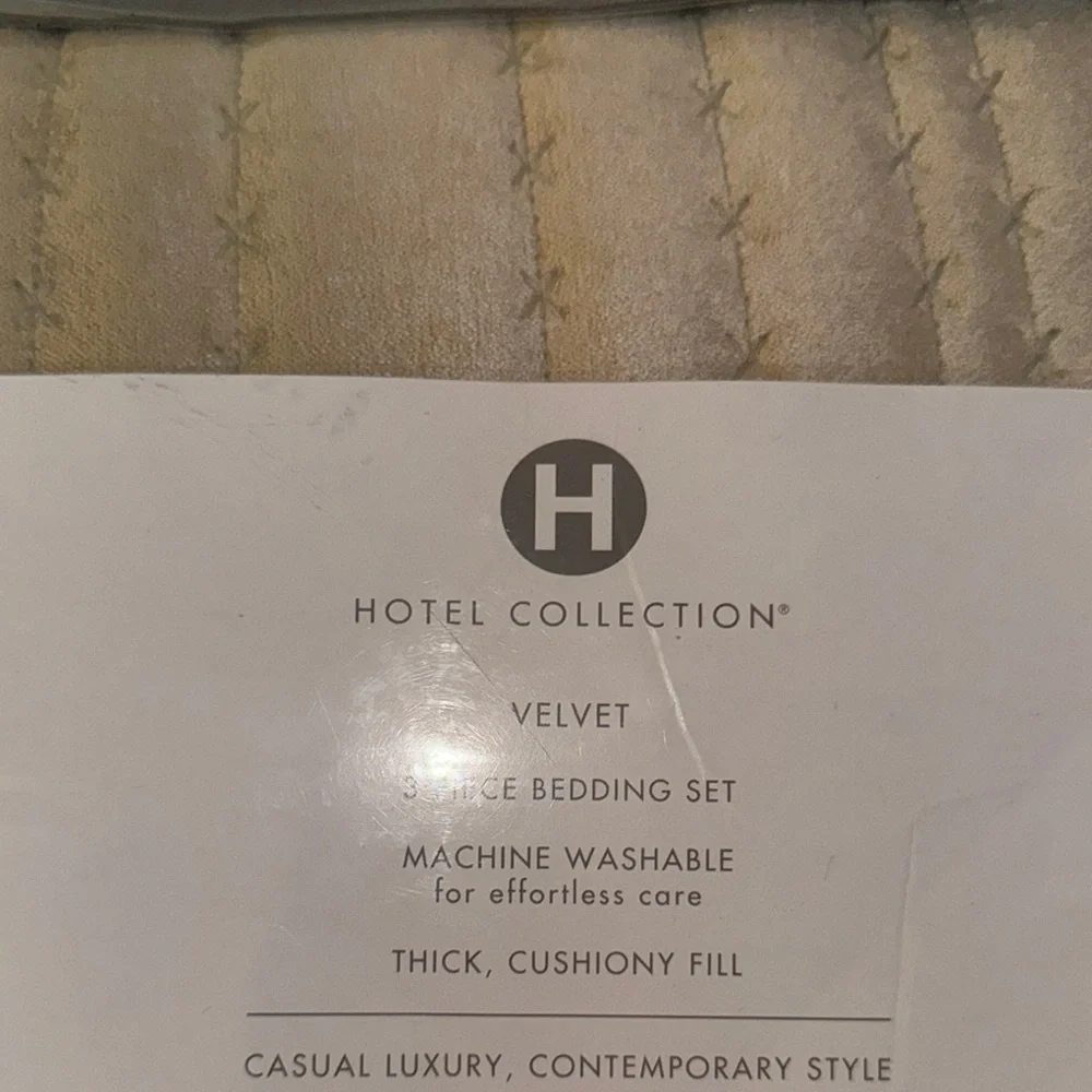 Hotel Collection Tan Quilted Bedding Set